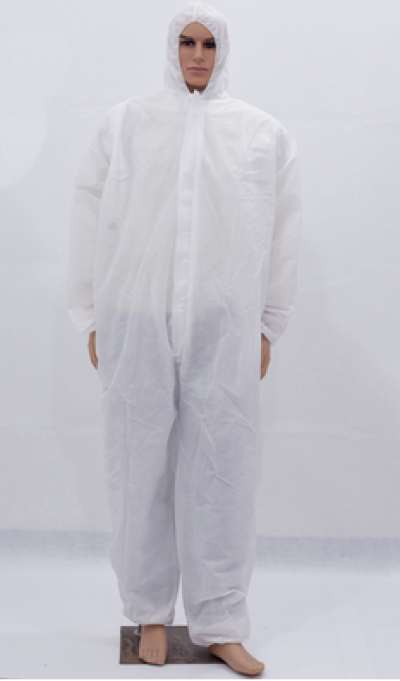 SKPC009 order isolation clothing online order one-time protective clothing SMS waterproof and dustproof one-time use thickened disposable anti-epidemic prevention FDA Qualified Manufacturer Certification  Disposable sanitary articles, epidemic prevention  side view